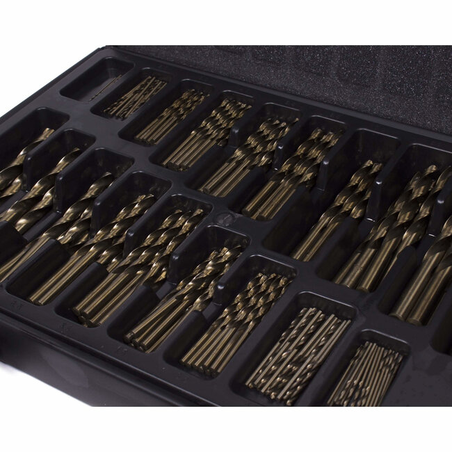 Hofftech 170-delige HSS boorset - Cobalt coating - 1-10 mm - Inclusief koffer