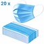 Benson Wegwerpmaskers - 3-laags - Antibacterieel - Verstelbaar - 20 stuks