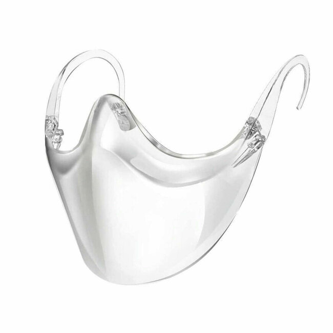 Benson Transparant mondkapje met brilpootjes - herbruikbaar en comfortabel