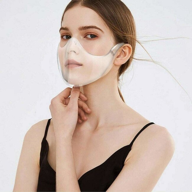 Benson Transparant mondkapje met brilpootjes - herbruikbaar en comfortabel