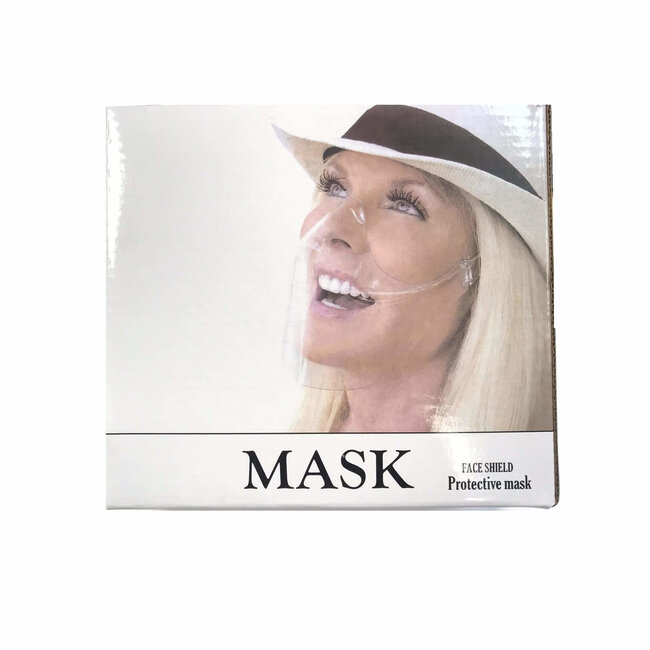 Benson Transparant mondkapje met brilpootjes - herbruikbaar en comfortabel