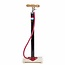 Benson Klassieke fietspomp - houten voetplaat - max 3 bar - handmatig - zwart/rood