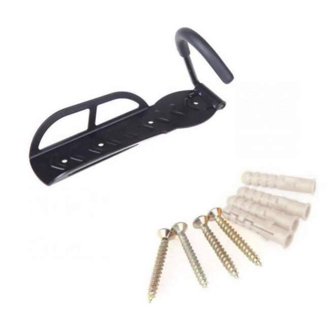 Benson Ruimtebesparende fietshaak - metaal - maximaal 30 kg - inclusief bevestigingsmateriaal