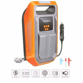 Hofftech Compressor met Accessoires - 12 volt - 10 Bar - 150 PSI - Digitaal