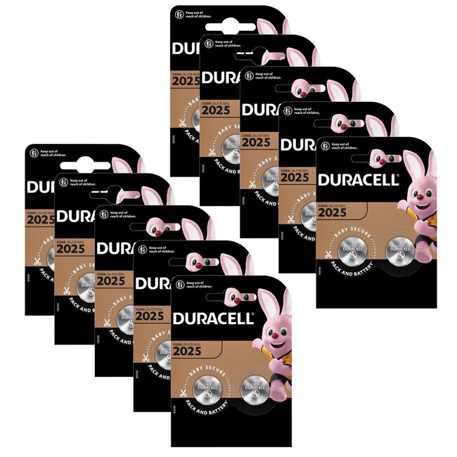 Duracell Batterij - CR2025 - Knoopcel - 20 stuks