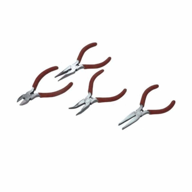 Hofftech Mini tangenset - 4 delig - 80 mm - ergonomisch ontwerp - hoogwaardig materiaal