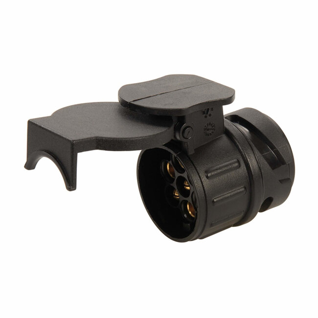 Benson Verloopstekker aanhanger - 13-polig naar 7-polig - duurzame ABS-constructie - messing contacten - vergrendelingshaak