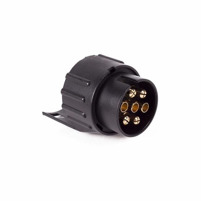 Benson Compacte aanhanger stekker verloop - 7-polig naar 13-polig - duurzame ABS - messing contacten - vergrendelingshaak