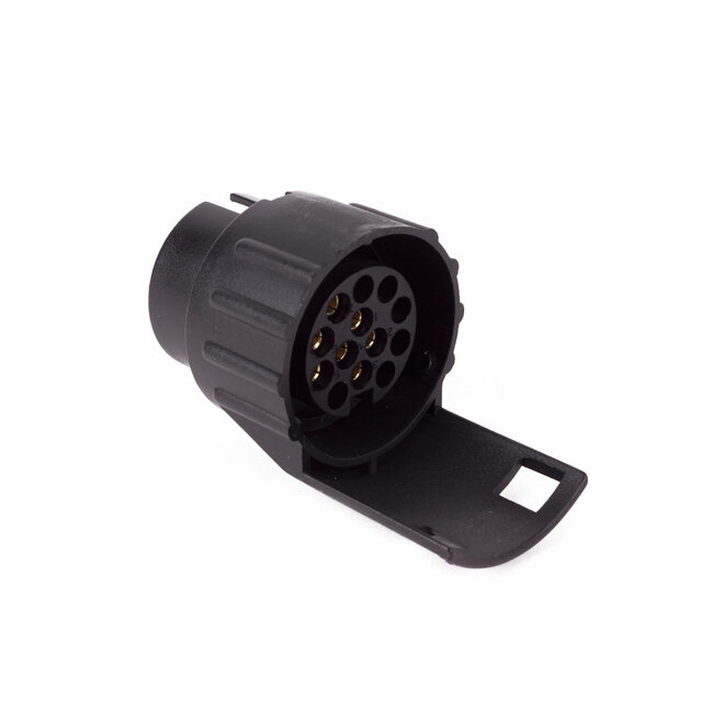 Benson Compacte aanhanger stekker verloop - 7-polig naar 13-polig - duurzame ABS - messing contacten - vergrendelingshaak