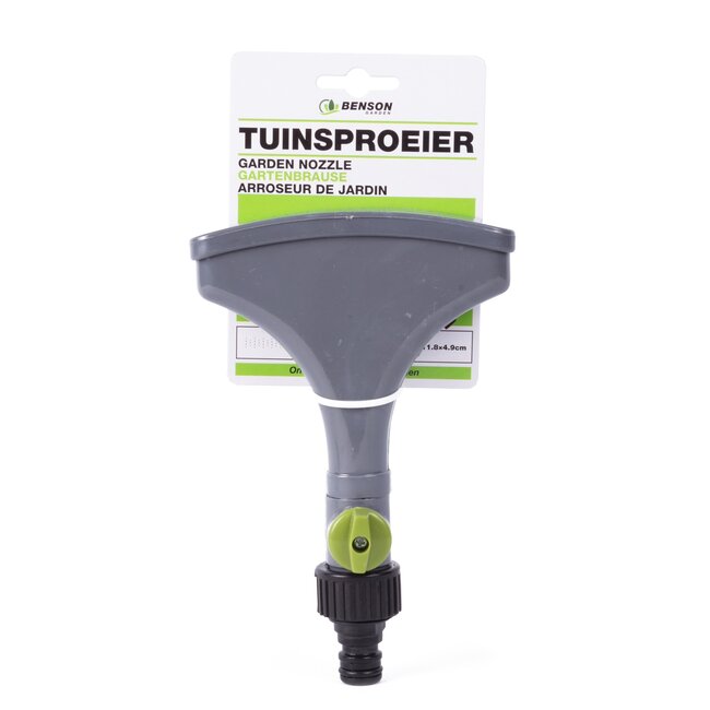 Benson Tuinsproeier plat - fijne tot medium stroom - universele aansluiting - grijs