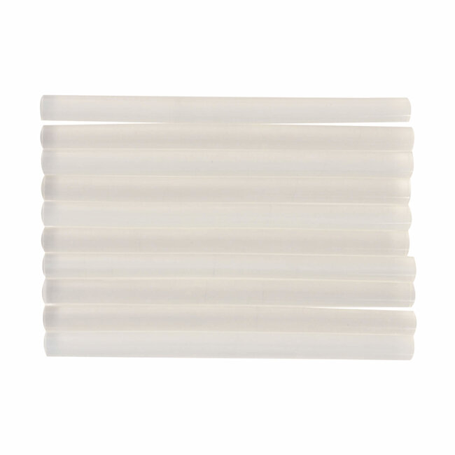 Silverline lijmpatronen - EVA - sterke hechting - Ø 7.2 x 100 mm - transparant - 10 stuks - voor hout, metaal, glas