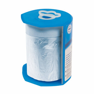 Silverline Plastic dekfolie met houder - 55 cm x 33 meter - Voorgetapet - Roestvrijstalen mes