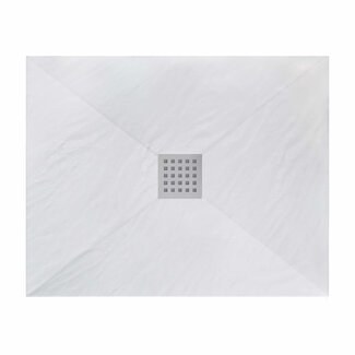 REA White Rock Douchebak - Rechthoek - 80 x 100 x 3.5 cm - Mat Wit