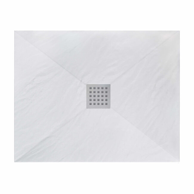 REA White Rock Douchebak - Rechthoek - 80 x 120 x 3.5 cm - Mat Wit