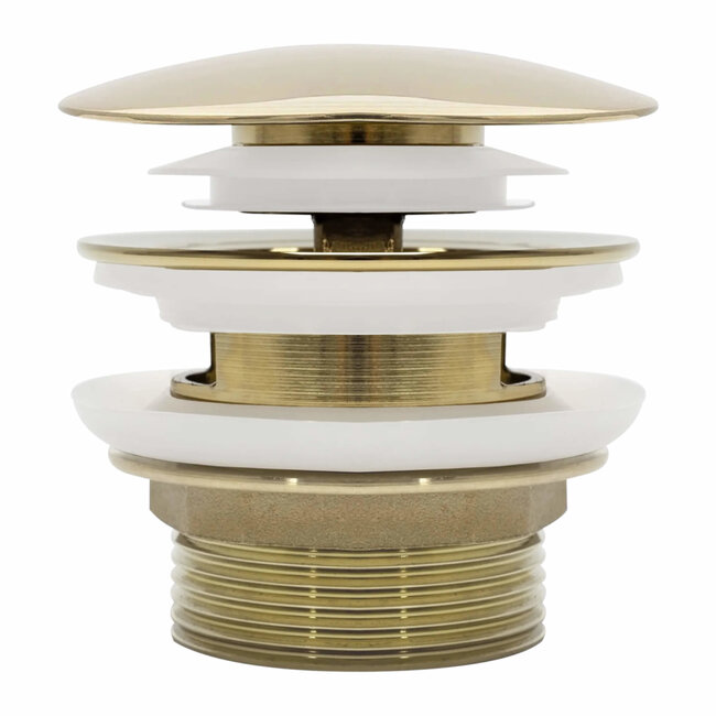 REA Universele wastafel clickwaste - glans goud - kindvriendelijk design