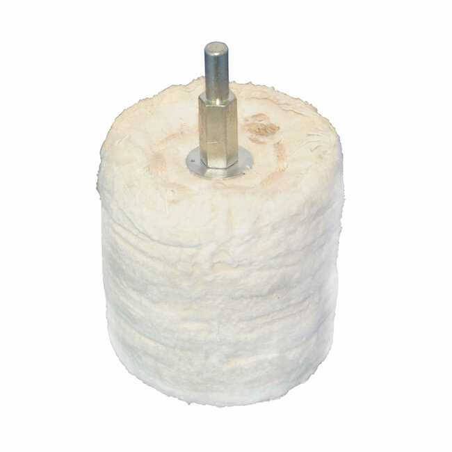 Silverline Polijstcilinder - zacht katoen - polijsten en glans - Ø 63 mm - wit - voor platte en onregelmatige oppervlakken