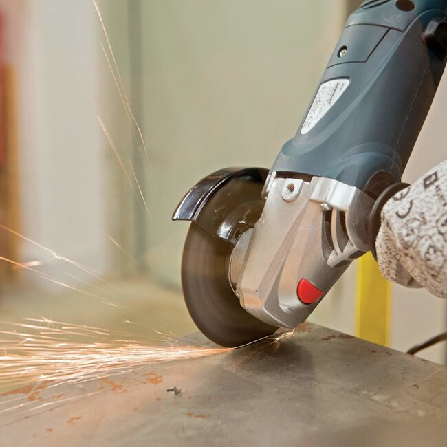 Silverline Metaal doorslijpschijf - aluminiumoxide, glasvezelversterkt - plat - 115 x 1 mm - 22,23 mm - zwart - haakse slijper