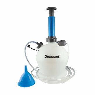 Silverline Olie- en waterextractiepomp - 4 liter capaciteit - Inclusief slangen - Voor auto-onderhoud