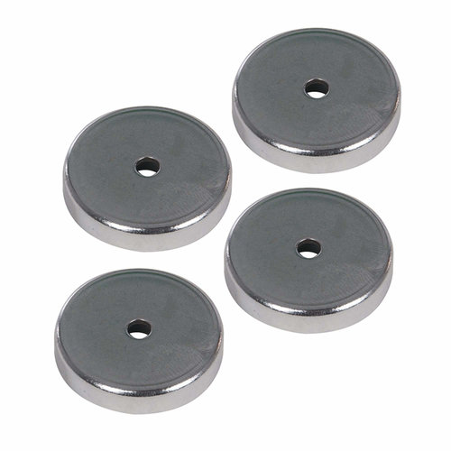 Silverline Ferrietmagneet - 7.2 kilo Capaciteit - 4 stuks Silverline Ferrietmagneet - 7.2 kilo Capaciteit - 4 stuks