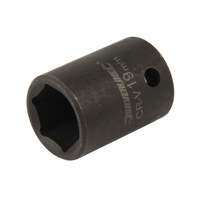 Silverline Zeskantige krachtdop - 19 mm - gehard chroom vanadiumstaal - fosfaat coating