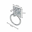 Fixman Kettingplaat met ring - gegalvaniseerd - 50 x 50 mm - roestbestendig