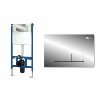 REA Dual Flush Inbouwreservoir H112 + Drukplaat H - Chroom