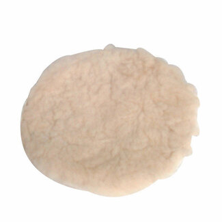 Silverline polijstkussen - lamswol - klittenband voor hoge glans - rond 125 mm - wit - voor schuur- en polijstmachines, auto