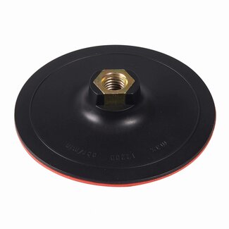 Silverline steunschijf met klittenband - staallegering - m14 x 2 - diameter 12,5 cm - schuren en polijsten - haakse slijpmachine