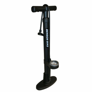 Benson Fietspomp met manometer - 11 bar - Auto en Hollands ventiel - Zwart