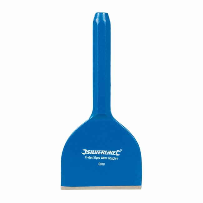 Silverline Voegbeitel vlak - 100 x 220 mm - gehard staal - mat grijs - schokabsorberend - voor tegels, steen en metselwerk