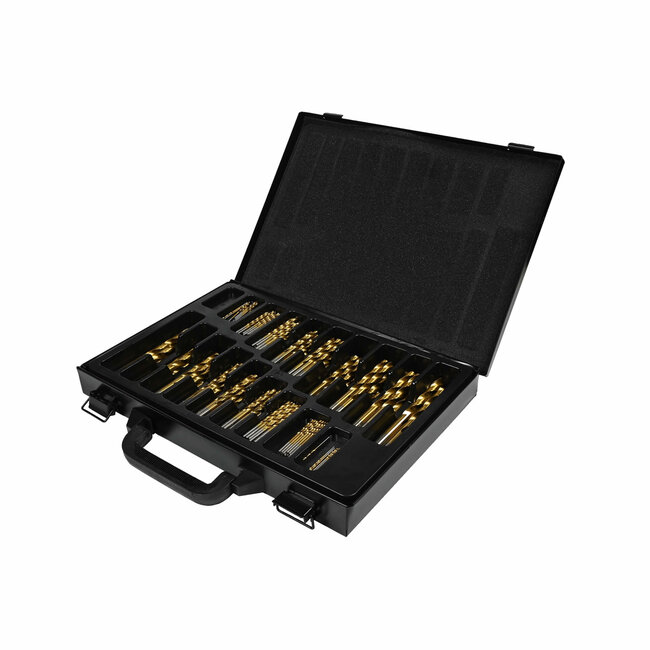 Hofftech 170-delige HSS titanium boorset - veelzijdig en duurzaam - inclusief metalen koffer
