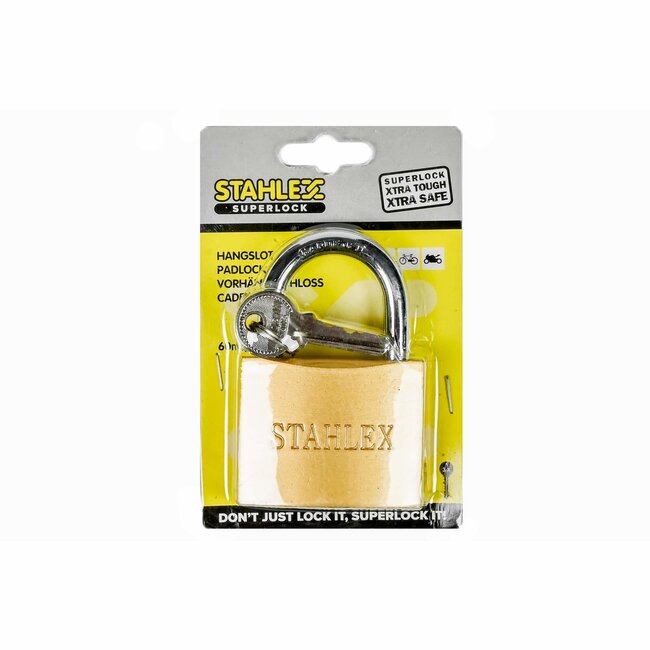 Stahlex Hangslot - 60 mm - Inclusief 3 sleutels - Veiligheidscategorie A
