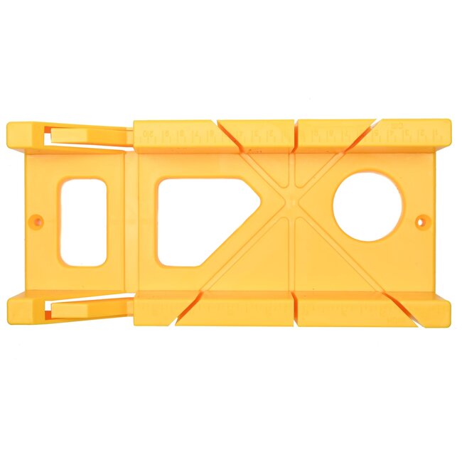 Benson Verstekbak - 45 en 90 graden - Geel - Kunststof - 30x14x8 cm