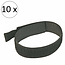 Fixman Kabelbinders met klittenband - nylon - herbruikbaar - 30 cm - zwart - 10 stuks - voor kabels, touwen en slangen