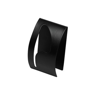 Benson Stijlvolle handdoekhaak - geborsteld RVS - zwart - 50 x 85 mm