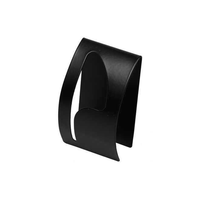 Benson Stijlvolle handdoekhaak - geborsteld RVS - zwart - 50 x 85 mm