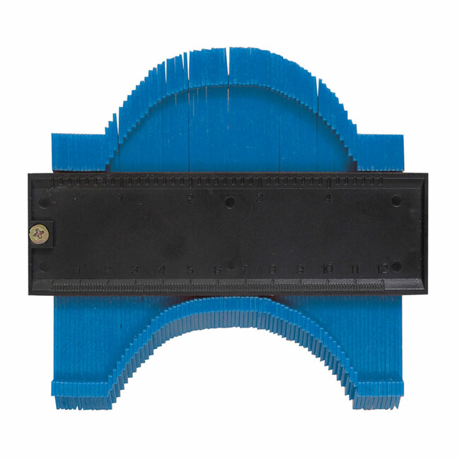 Silverline Profielmeter profielaftaster - duurzaam kunststof - 125 mm lengte, 45 mm diepte - vormen overbrengen - tegels en vloeren