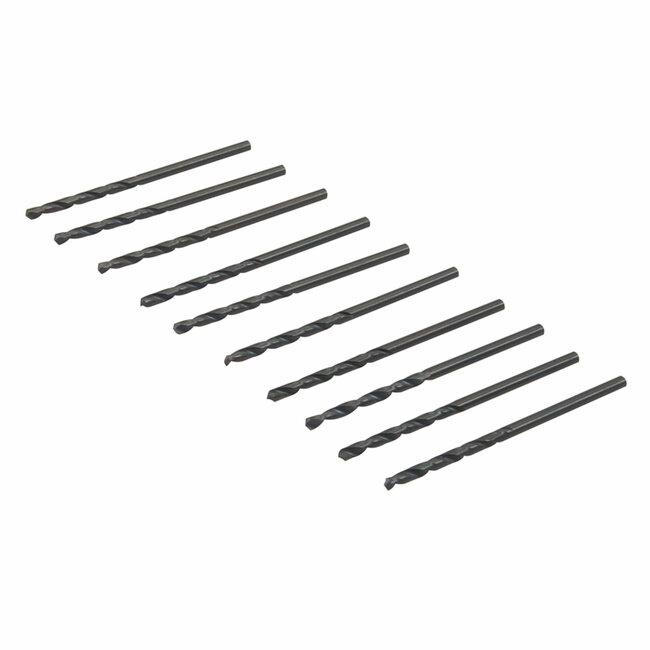 Silverline Metaalboor HSS-R - Ø 2.5 mm - 10 stuks - Rolgesmeed - Zwart Oxide Coating