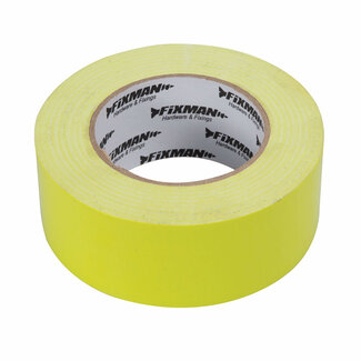 Fixman Ducttape - PE-gecoat gaas, extra sterk - watervast, handafscheurbaar - 50 mm x 50 meter - signaalkleur - binnen/buiten