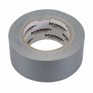 Fixman Ducttape - polyethyleen gecoat gaas - waterbestendig en flexibel - 50 mm x 50 meter - zilver - voor reparaties