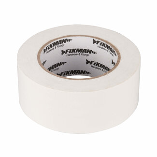 Fixman Ducttape - polyethyleen gecoat gaas - extra sterk, water- en weerbestendig - 50 mm x 50 m - wit - voor binnen en buiten