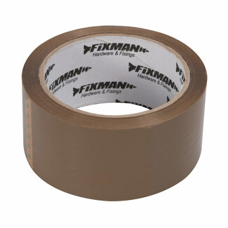 Fixman Sterke bruine inpaktape - 48 mm x 66 meter - scheurbestendig en lichtgewicht