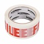 Fixman Inpaktape - Fragile - 48 mm x 66 meter - Witte achtergrond met rode tekst