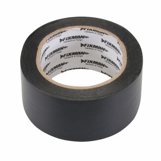 Fixman Isolatietape - pvc met rubberen lijm - elektrisch isolerend, waterdicht, vlamvertragend - 50 mm x 33 m - zwart - kabels