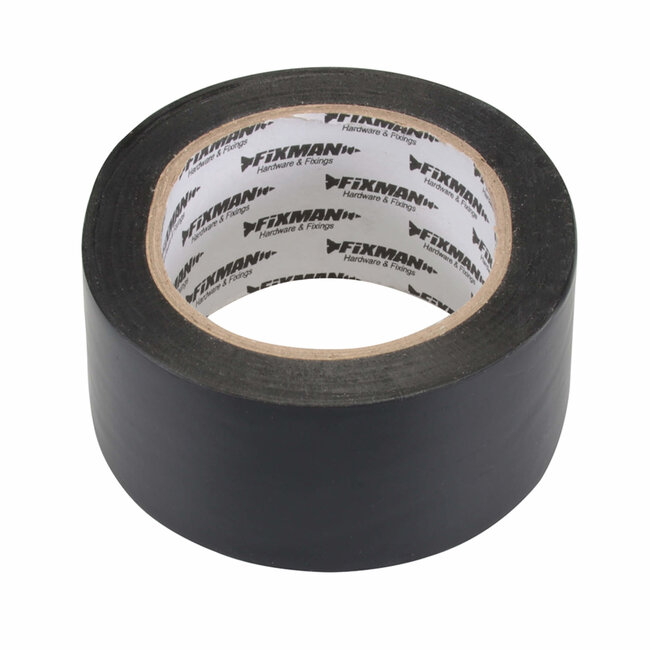 Fixman Isolatietape - pvc met rubberen lijm - elektrisch isolerend, waterdicht, vlamvertragend - 50 mm x 33 m - zwart - kabels
