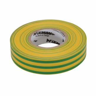 Fixman Isolatietape - 19 mm x 33 meter - Groen/Geel