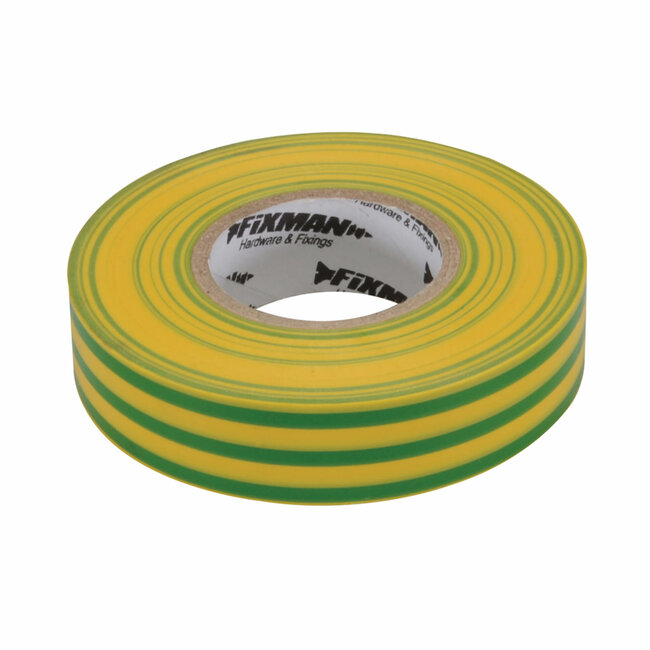 Fixman Isolatietape - 19 mm x 33 meter - Groen/Geel