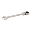 Silverline Flexibele steek-ringratelsleutel - 13 mm - 180 graden kantelbare kop - Hoogglans afwerking