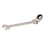 Silverline Flexibele steek-ringratelsleutel - 13 mm - 180 graden kantelbare kop - Hoogglans afwerking