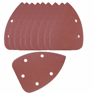 Silverline Delta schuurvellen aluminiumoxide klittenband korrel 240, 140 mm, bruin, 10 stuks, fijnschuren hout en metaal